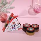 Подарочный набор косметики «С Новым Годом», скраб для тела, 3 х 60 мл, аромат кофе, манго, миндаля, ЧИСТОЕ СЧАСТЬЕ - Фото 1