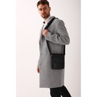 Планшет мужской на молнии, наружный карман, длинный ремень, цвет чёрный - Фото 6