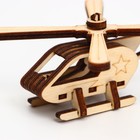 Деревянный конструктор. Cборная модель «Вертолёт» 14 деталей - фото 4059187
