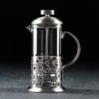 Френч-пресс стеклянный Доляна «Фараон», 350 мл, 13×9×19 см - фото 68054558