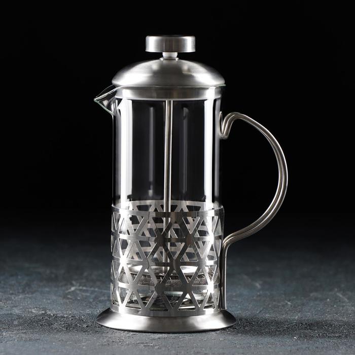 Френч-пресс стеклянный Доляна «Фараон», 350 мл, 13×9×19 см - Фото 1