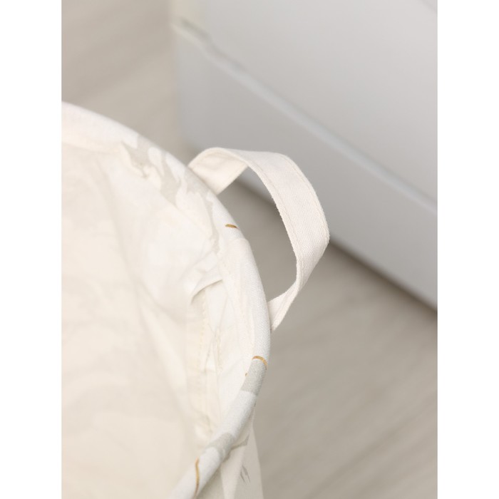 Корзина бельевая текстильная Доляна «Монро», 35×45 см, цвет белый - фото 1910171103