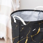 Корзина бельевая текстильная «Монро», 35×45 см, цвет чёрный - Фото 5