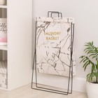 Корзина для белья складная Доляна «Монро», 40×26×50 см, белая - Фото 4