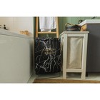 Корзина для белья Доляна «Монро», 40×26×50 см, цвет чёрная - Фото 5