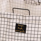 Корзина для белья складная «Клетка», 40×26×50 см, бело-чёрная - Фото 3