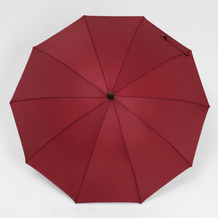 Зонт - трость полуавтоматический «Однотон», 10 спиц, R = 51 см, цвет МИКС - фото 1883687940