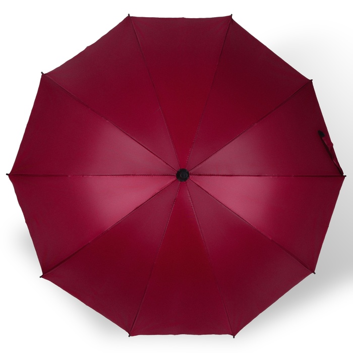 Зонт - трость полуавтоматический «Однотон», 10 спиц, R = 51 см, цвет МИКС - фото 1883687932