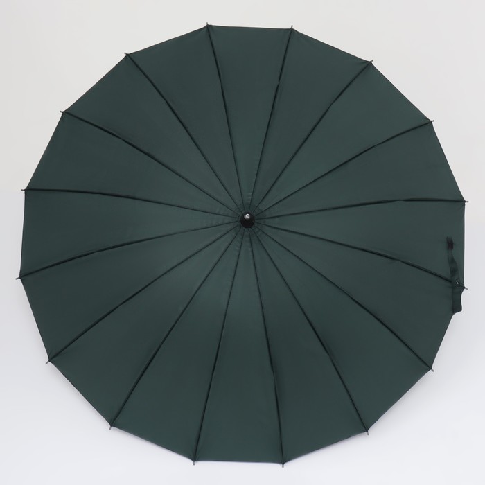 Зонт - трость полуавтоматический «Однотонный», 16 спиц, R = 48 см, цвет МИКС - фото 1883687951