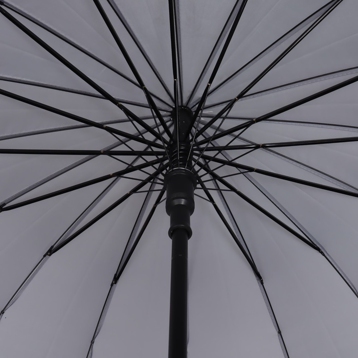 Зонт - трость полуавтоматический «Однотонный», 16 спиц, R = 48 см, цвет МИКС - фото 1905789772