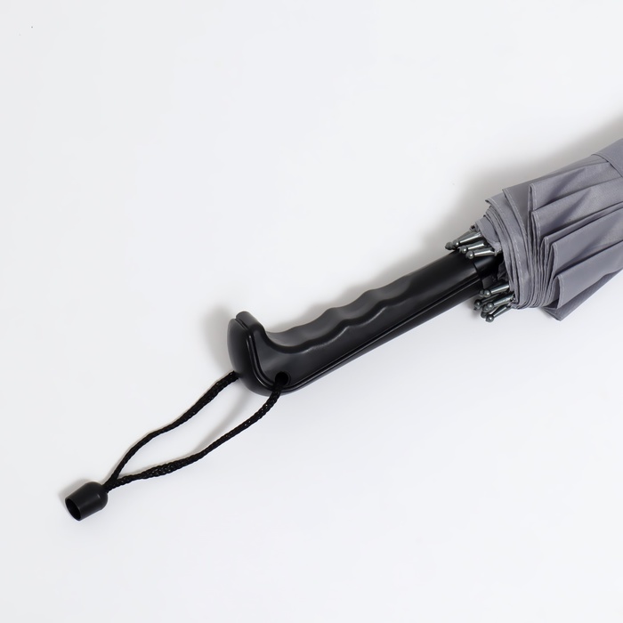 Зонт - трость полуавтоматический «Однотонный», 16 спиц, R = 48 см, цвет МИКС - фото 1926215524