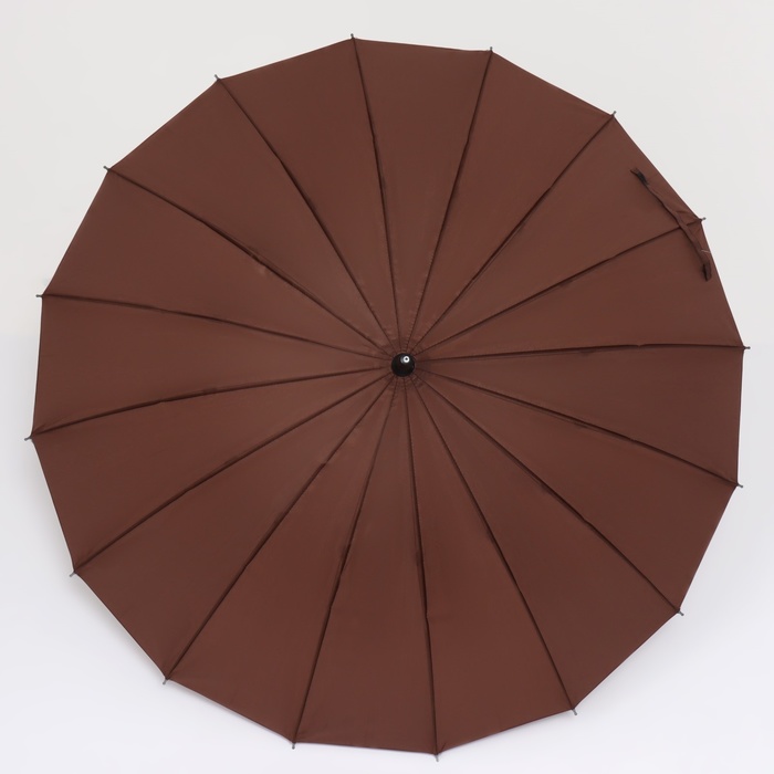 Зонт - трость полуавтоматический «Однотонный», 16 спиц, R = 48 см, цвет МИКС - фото 1905789775