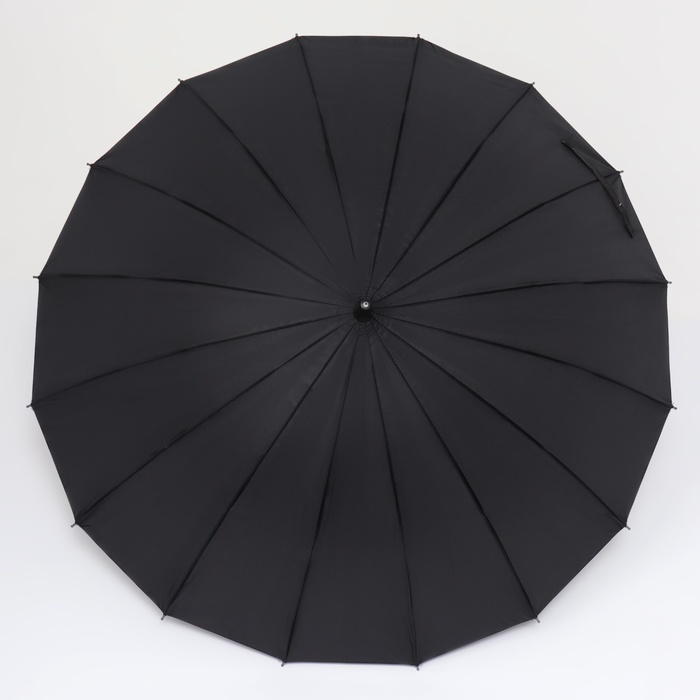 Зонт - трость полуавтоматический «Однотонный», 16 спиц, R = 48 см, цвет МИКС - фото 1883687950