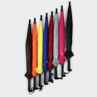 Зонт - трость полуавтоматический «Однотонный», 16 спиц, R = 46 см, цвет МИКС - фото 9194056