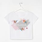 Футболка женская укор. KAFTAN "Цветы" р. 48-50 - фото 37308481