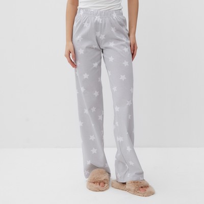 Брюки прямые домашние женские KAFTAN Star, размер 48-50, серые