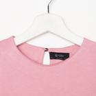 Школьная блузка для девочки, цвет розовый, рост 122 см - Фото 5