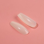 Типсы для наращивания ногтей, 100 шт., форма балерина, полное покрытие, в контейнере, молочные - Фото 5