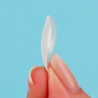 Типсы для наращивания ногтей, 100 шт., форма овал, полное покрытие, контейнере, молочные - Фото 3