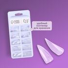 Типсы для наращивания ногтей, 100 шт., форма миндаль, короткая контактная зона, прозрачные - Фото 2