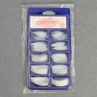 Типсы для наращивания ногтей, 100 шт, форма заострённый миндаль, короткая контактная зона, в контейнере, цвет молочный - фото 7627270