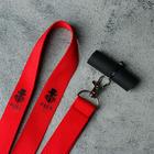 Персональный мундштук для кальяна, 6*1,5см,  лента красная - Фото 2