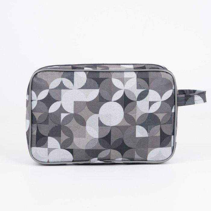 Косметичка на молнии, с подкладом, наружный карман, цвет серый 6943851