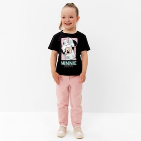 

Футболка детская "Minnie" Минни Маус, рост 86-92, чёрный
