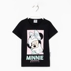 Футболка детская "Minnie" Минни Маус, рост 98-104, цвет чёрный 6255062 - фото 1645881