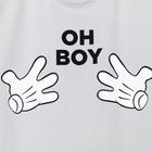 Футболка "Oh boy" Микки Маус, серый - Фото 2