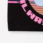 Футболка детская укороченная «Girls» Минни Маус, цвет чёрный  (артикул 6487489)  большой выбор товаров оптом и в розницу по низким ценам с доставкой