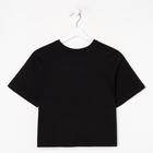 Футболка детская укороченная «Girls» Минни Маус, цвет чёрный - Фото 5