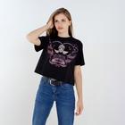 Футболка укороченная «Королева» Злодейки, цвет чёрный - Фото 1