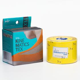 Кинезио тейп Spol Tape корейский, 5 см x 5 м, жёлтый