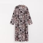 Халат женский удлинённый Этель «Леопард», размер 46-48, вафля 200 г/м², хлопок - Фото 9