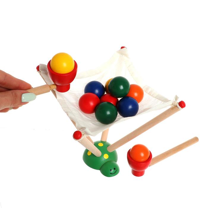 Деревянная игрушка «Вылови шарик», 7,5 × 9,5 × 16,5 см - фото 1905790163