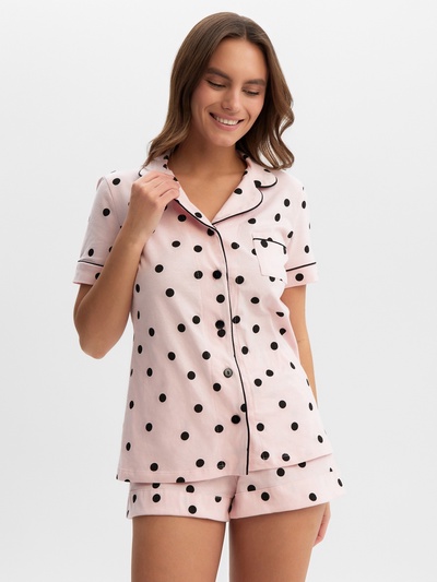 Пижама женская (рубашка, шорты) KAFTAN Cute, размер 40-42