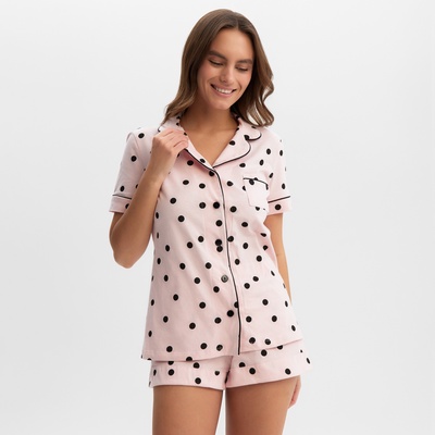 Пижама женская (рубашка, шорты) KAFTAN Cute, размер 44-46