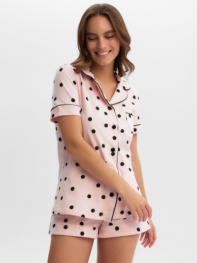 Пижама женская (рубашка, шорты) KAFTAN Cute, размер 44-46