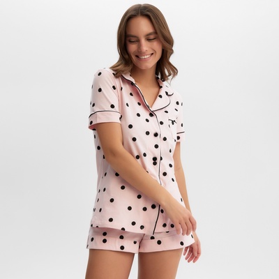 Пижама женская (рубашка, шорты) KAFTAN Cute, размер 44-46
