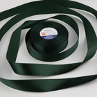 Лента атласная, 25 мм × 33 ± 2 м, цвет тёмно-изумрудный №036 - Фото 1