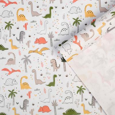 Бумага упаковочная крафтовая «Динозаврики», 50 х 70 см