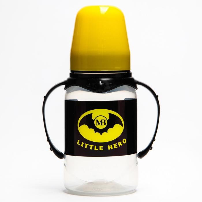 Бутылочка для кормления Little hero, классическое горло, от 0 мес, 150 мл., цилиндр, с ручками - фото 1898444110