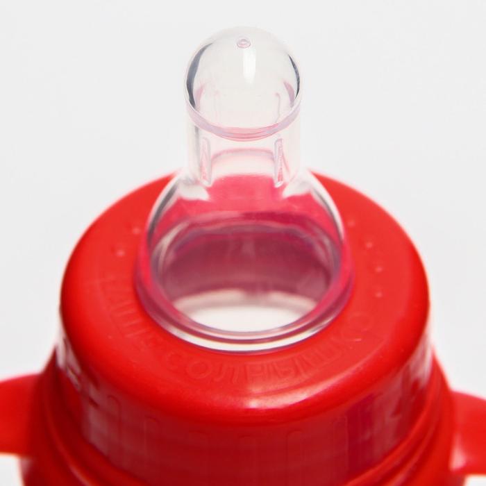 Бутылочка для кормления Super baby, классическое горло, от 0 мес, 150 мл., цилиндр, с ручками - фото 1898444119