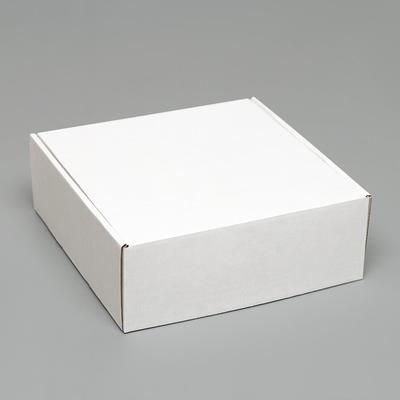 Коробка самосборная, белая, 26 х 26 х 9,5 см