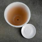 Горшок для цветов «Белое серебро», 2.4 л, d=17 см, h=17.4 см, керамика, с поддоном, белый - Фото 3