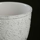 Горшок для цветов «Белое серебро», 1.8 л, d=15.6 см, h=14.4 см, керамика, с поддоном, белый - Фото 2