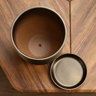 Горшок для цветов «Чёрное золото», керамический, с поддоном, 5 л, коричневый с золотой полосой - Фото 5