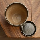 Горшок для цветов «Тёмное золото», керамический, с поддоном, 5 л, коричневый с золотой полосой - Фото 5