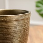 Горшок для цветов «Тёмное золото», керамический, с поддоном, 2.4 л - Фото 3